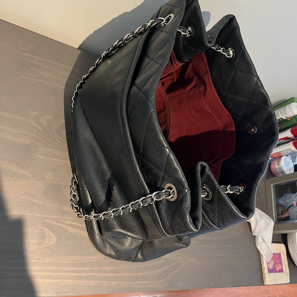 CHANEL Black Quilted Leather Tote with Interlocking CC up for reasonable offers! - Picture 12 of 14